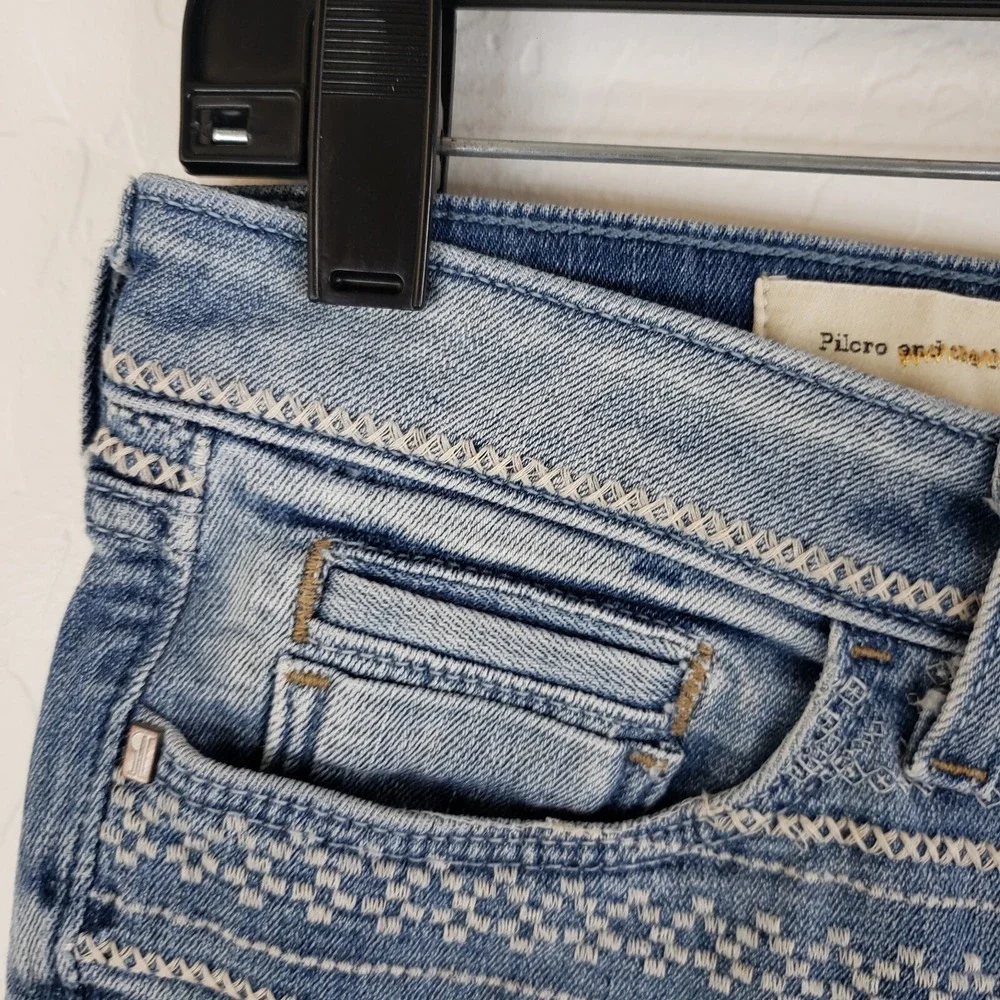 Anthropologie Pilcro & The Letterpress Stet Fit Shorts Embroidered‎ Women's 29x6 - Picture 3 of 12